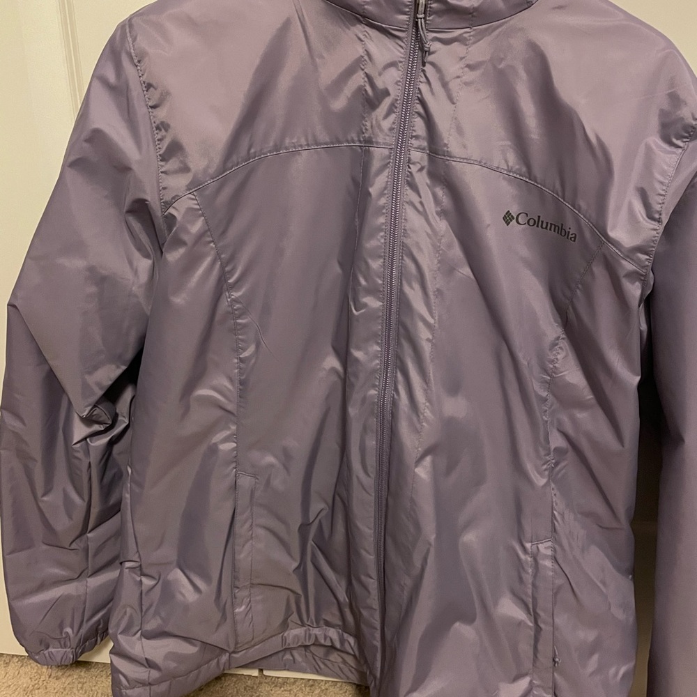 columbia fleece lined jacket women large